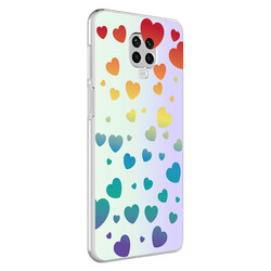 Xiaomi Redmi Note 9 Pro 5G Case Zore M-Blue Patterned Cover Heart No3