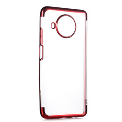 Xiaomi Redmi Note 9 Pro 5G Case Zore Dört Köşeli Lazer Silicon Cover Red