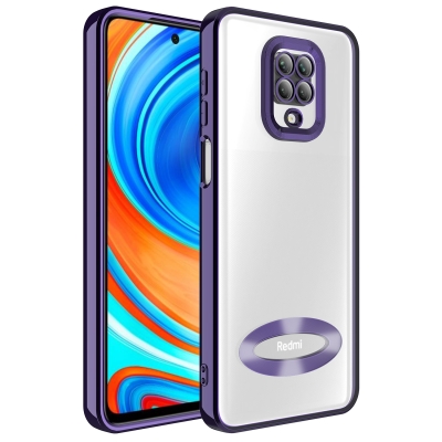 Xiaomi Redmi Note 9 Pro Case Camera Protected Zore Omega Cover with Showing Logo Derin Mor