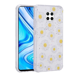 Xiaomi Redmi Note 9 Pro Case Glittery Patterned Camera Protected Shiny Zore Popy Cover Papatya