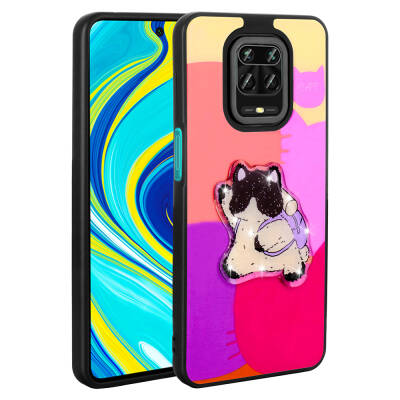 Xiaomi Redmi Note 9 Pro Case Shining Embossed Zore Amas Silicone Cover with Iconic Figure Purple