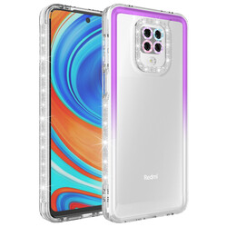 Xiaomi Redmi Note 9 Pro Case Silvery and Color Transition Design Lens Protected Zore Park Cover Mor-Beyaz
