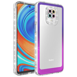 Xiaomi Redmi Note 9 Pro Case Silvery and Color Transition Design Lens Protected Zore Park Cover Mor-Pembe