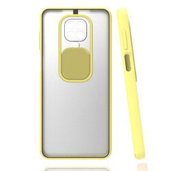 Xiaomi Redmi Note 9 Pro Case Zore Lensi Cover Yellow