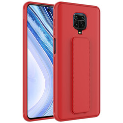 Xiaomi Redmi Note 9 Pro Case Zore Qstand Cover Red