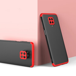 Xiaomi Redmi Note 9 Pro Kılıf Zore Ays Kapak Siyah-Kırmızı