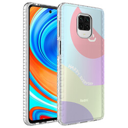 Xiaomi Redmi Note 9S Case Airbag Edge Colorful Patterned Silicone Zore Elegans Cover NO7