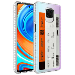 Xiaomi Redmi Note 9S Case Airbag Edge Colorful Patterned Silicone Zore Elegans Cover NO1