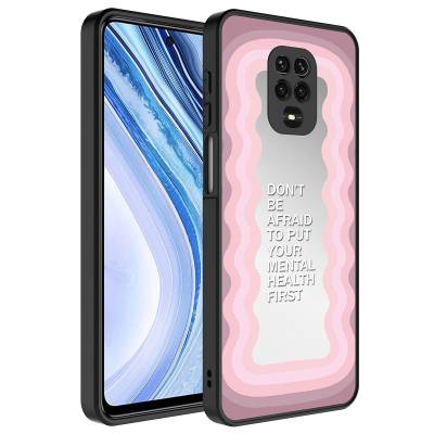 Xiaomi Redmi Note 9S Case Mirror Patterned Camera Protection Glossy Zore Mirror Cover Ayna