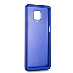 Xiaomi Redmi Note 9S Case Zore 360 3 Parçalı Rubber Cover Saks Blue