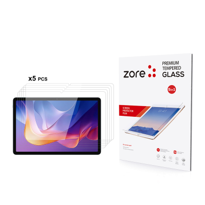 Xiaomi Redmi Pad 2 Zore 5in1 Tablet Tempered Glass Screen Protector Şeffaf
