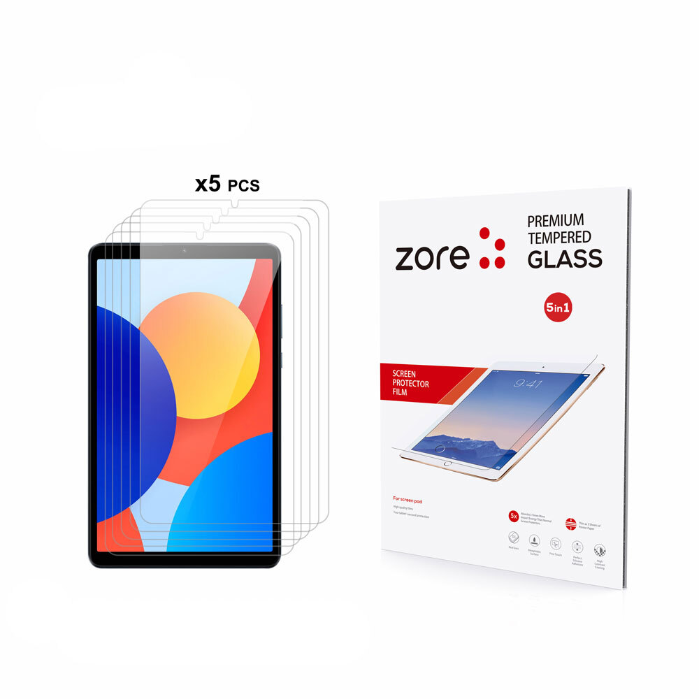 Xiaomi Redmi Pad SE 8.7 Zore 5in1 Tablet Tempered Glass Screen Protector - 1