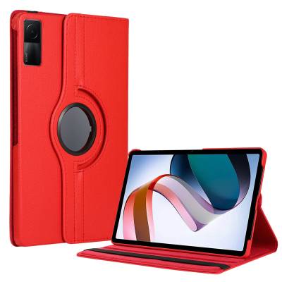Xiaomi Redmi Pad Zore Dönebilen Standlı Kılıf Kırmızı