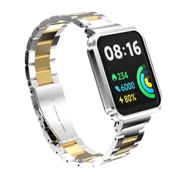 Xiaomi Redmi Watch 2 Lite Zore KRD-60 Metal Cord Gümüş-Gold