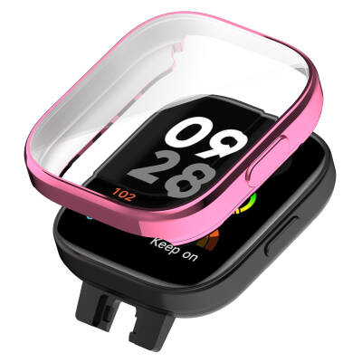 Xiaomi Redmi Watch 3 360 Degree Protected Case and Screen Protector Zore Watch Gard 30 Pink