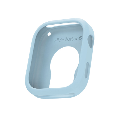 Xiaomi Redmi Watch 6 Soft TPU Silicone Case Protector Zore Watch Guard 41 Açık Mavi