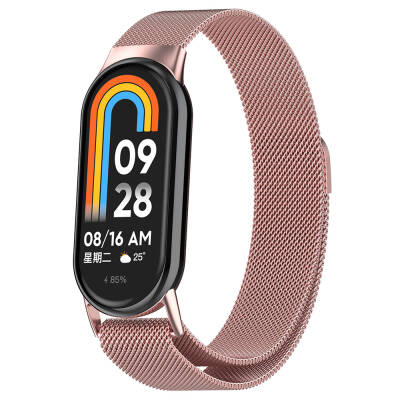 Xiaomi Smart Band 8 Zore KRD-01 Metal Band Pink