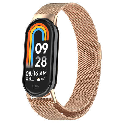 Xiaomi Smart Band 8 Zore KRD-01 Metal Band Rose Gold