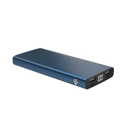 Xipin PX701-Q Hızlı Şarj Özellikli Dijital Ekran Göstergeli Dual USB Taşınabilir Powerbank 10000mAh Mavi