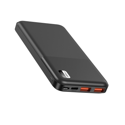 Xipin PX721 Dual USB Portable Powerbank 10000mAh with Quick Charge LED Light Indicator Black
