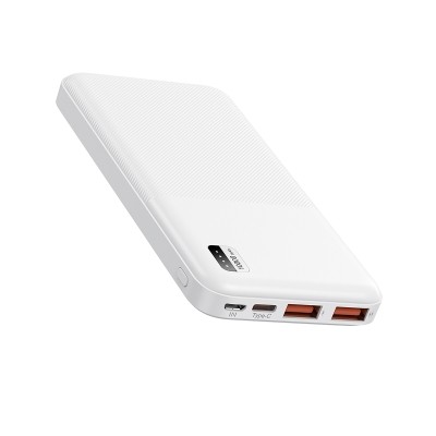 Xipin PX721 Dual USB Portable Powerbank 10000mAh with Quick Charge LED Light Indicator White
