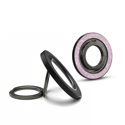 Youngkit Colorful Serisi Double Magnetik Ring Stand Telefon Tutucu Pembe