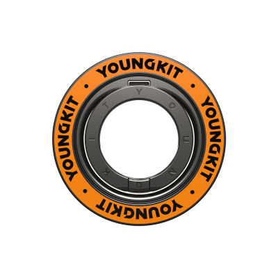 Youngkit Magnetik 360 Derece Dönebilen Double Ring Serisi Parmak Ring Stand Turuncu