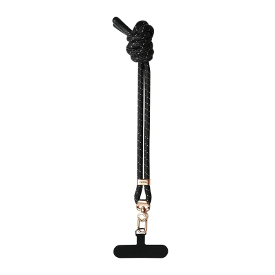 Youngkit YQ002 Reflective Stripe Patterned Mobile Phone Wrist Strap Black
