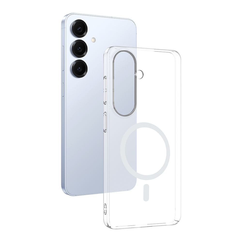 ZGalaxy S26 Camera Protected M-Safe Charging Transparent Zore London Hard PC Case - 2