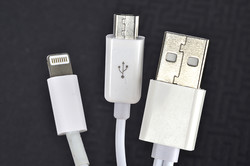 Zore 2 Tipped Lightning-Micro Usb Cable 1M White