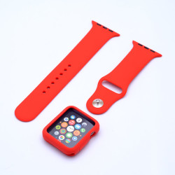 Apple Watch 38mm Zore 3 in 1 Klasik Kordon Kırmızı