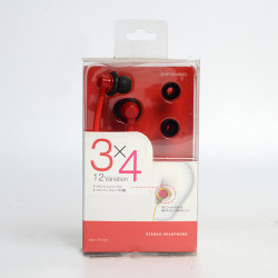 Zore 3X4 3.5mm Headphone Red