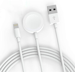 Zore Akıllı Saat Lightning-Wireless USB Şarj Kablosu 1.2m Beyaz