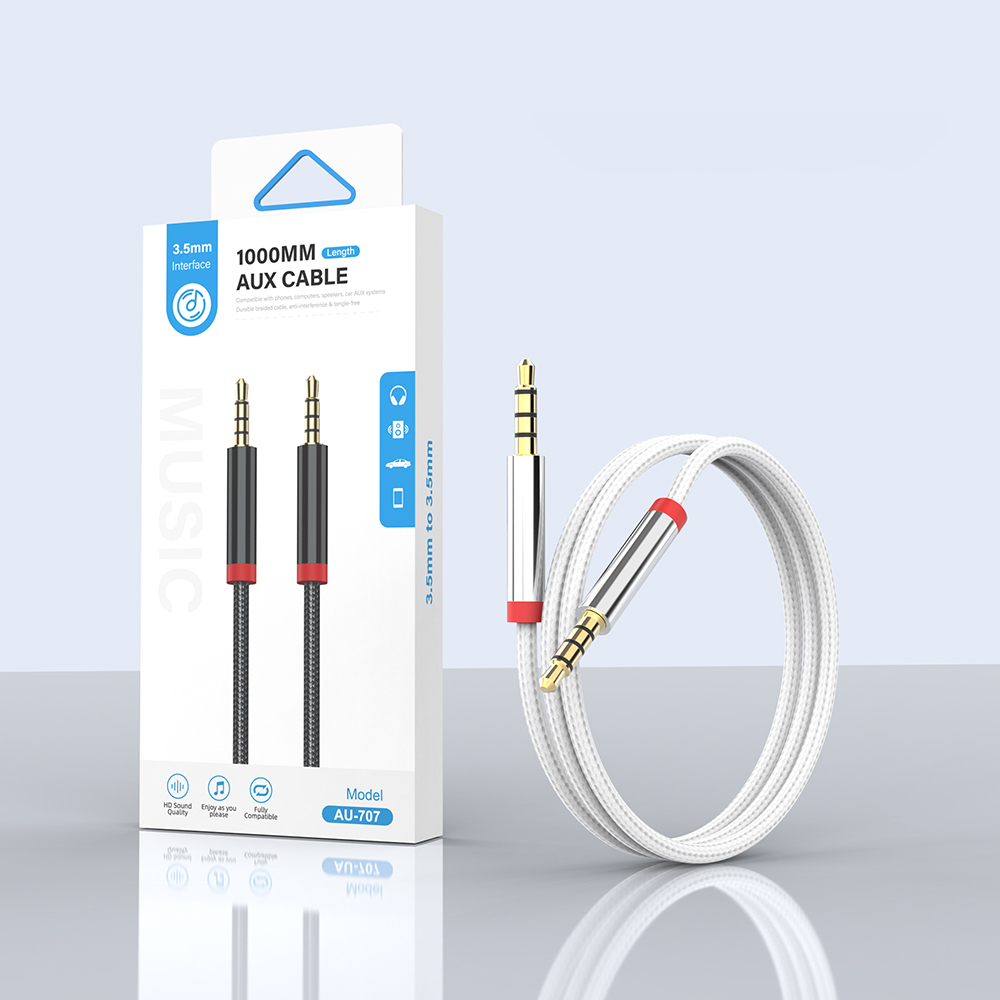 Zore AU-707 Örgü Tasarımlı Aux Audio Kablo 3.5mm 1m - 6