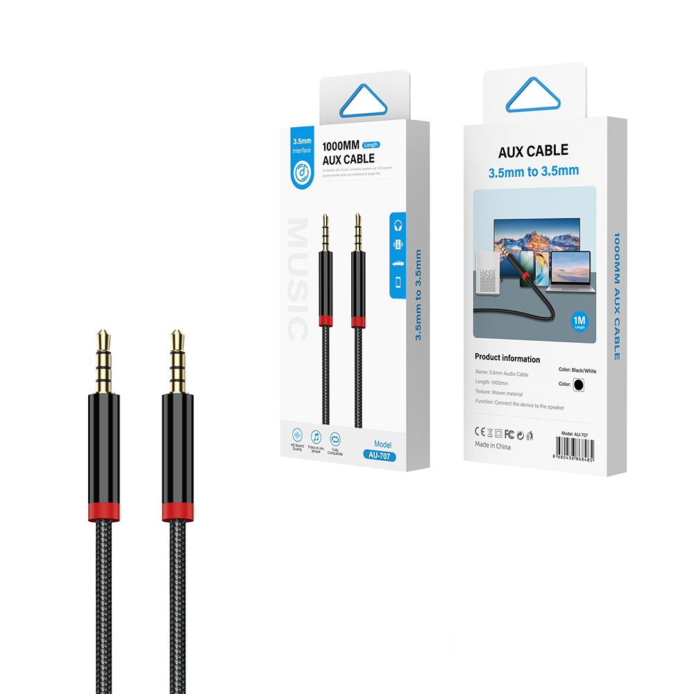 Zore AU-707 Örgü Tasarımlı Aux Audio Kablo 3.5mm 1m - 7