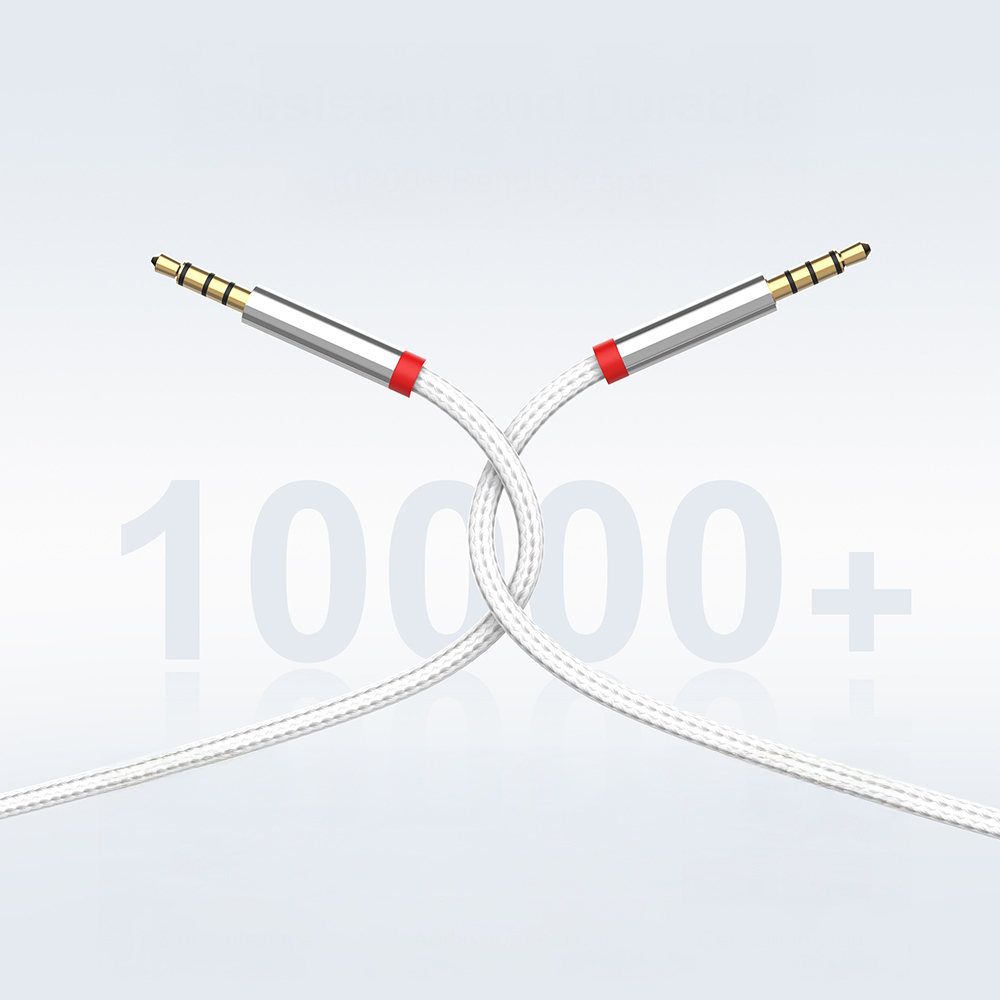 Zore AU-708 Braided Design Aux Audio Cable 3.5mm 3m - 4