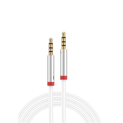Zore AU-708 Braided Design Aux Audio Cable 3.5mm 3m White