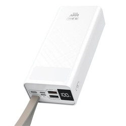 Zore B-30 Portable Powerbank with Hanging Led Display 30000 mAh White