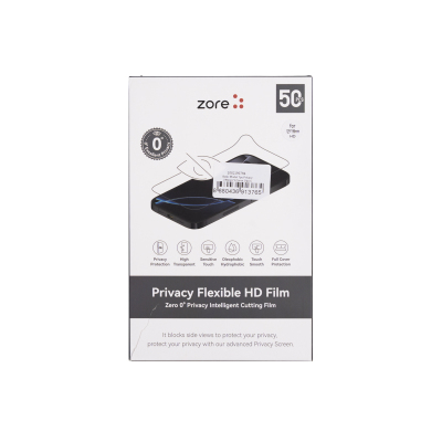 Zore Basic Model TPU Privacy Hayalet Ekran Koruyucu 196mm x 125mm 50 Adet Siyah