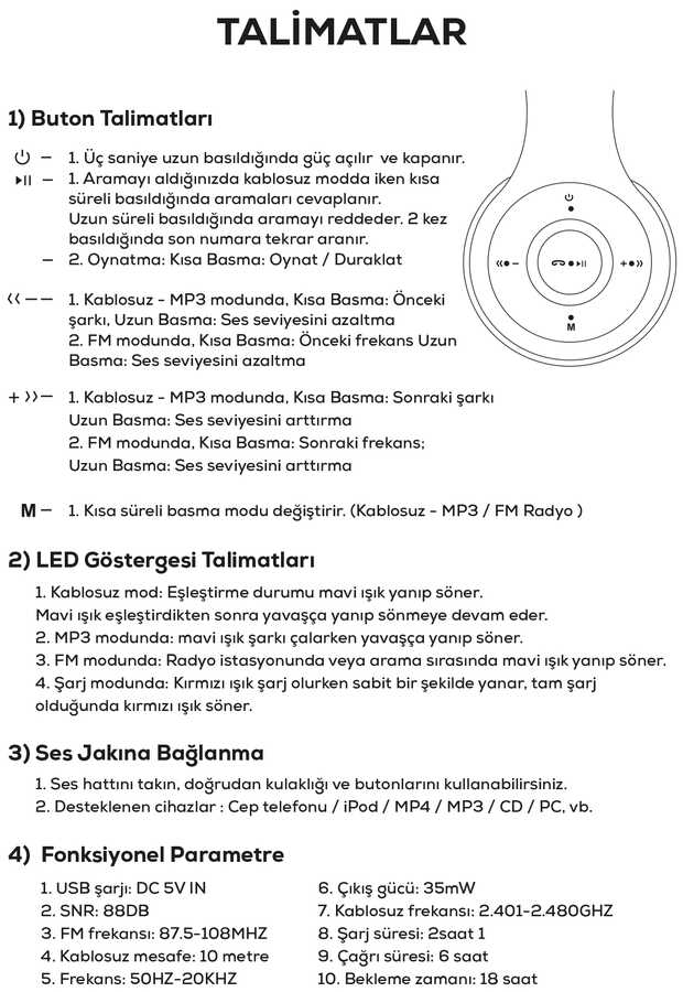 Zore BTK-ZR56 Bluetooth Kulaklık - 6