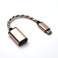 Zore Cable Metal Type-C Otg Gold