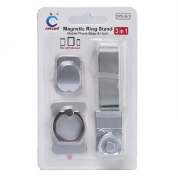 Zore CPS 3 in 1 Ring Phone Ring Holder Apparatus Grey