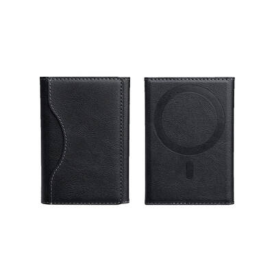 Zore CRD-04 Faux Leather Look 5 Chamber Magnetic Card Holder Black