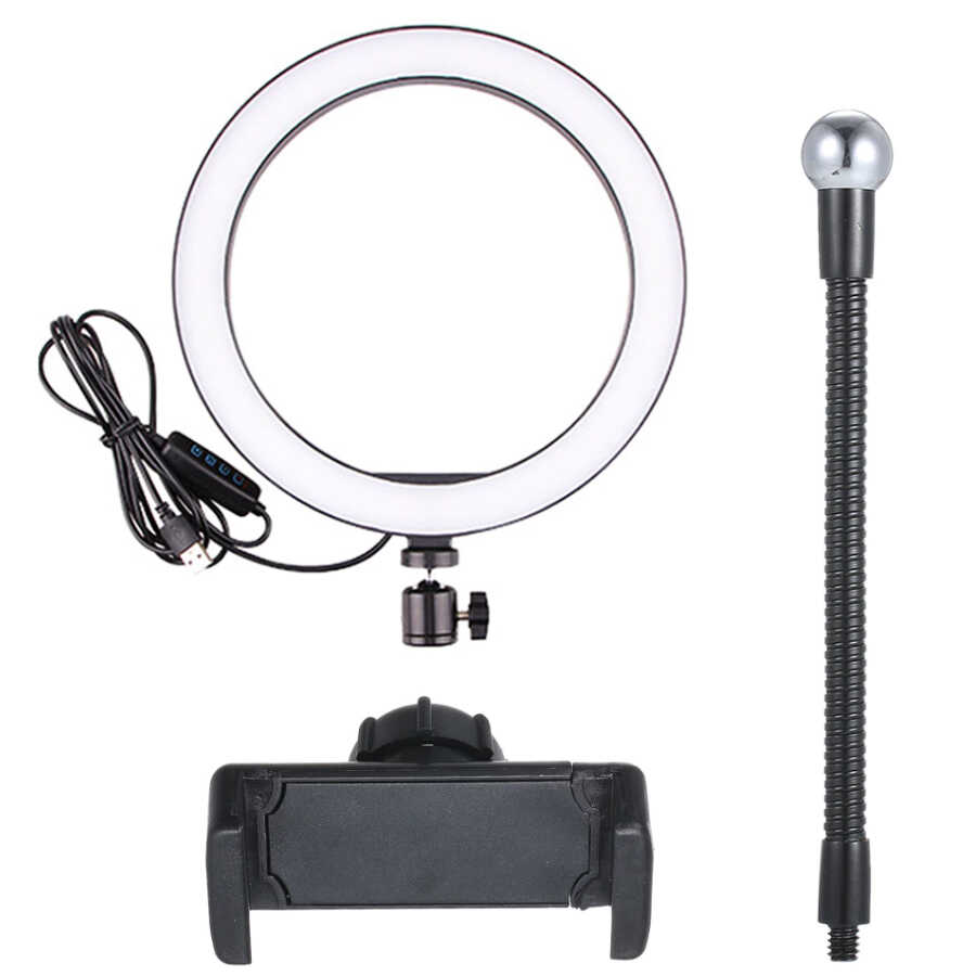 Zore CXB-260 Işıklı Telefon Tutucu Ring Light - 8