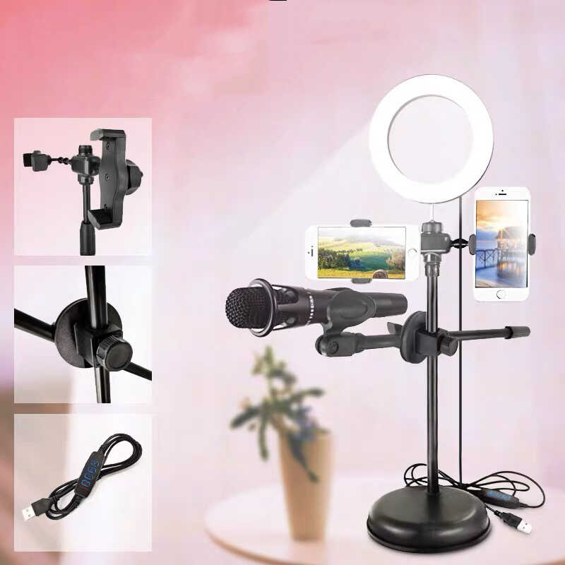 Zore Dual Small Light Car Holder 9cm Ring Light - 3