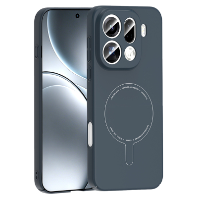 Zore Elio Hard PC Case for Oppo Find X9 Pro with M-Safe Charging and Camera Protection. Navy blue