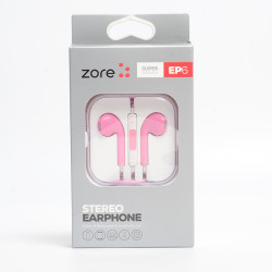 Zore EP6 Super Seri 3.5mm Headphone Pink
