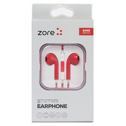 Zore EP6 Super Seri 3.5mm Headphone Red