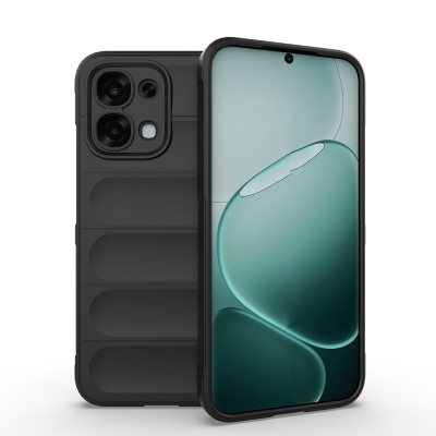 Zore Ethnic Silicone Case for Oppo A6 Pro, Flexible TPU with Hollow Back Design. Black