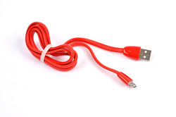 Zore Flat Soft Micro Usb Cable Red